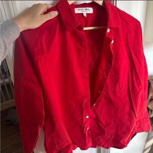 Alex Mill Red Button-Down Shirt - Women's Casual